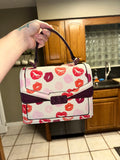 Aldo Valentines lips satchel purse