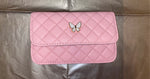 Pink Butterfly Chain Cross Body Bag